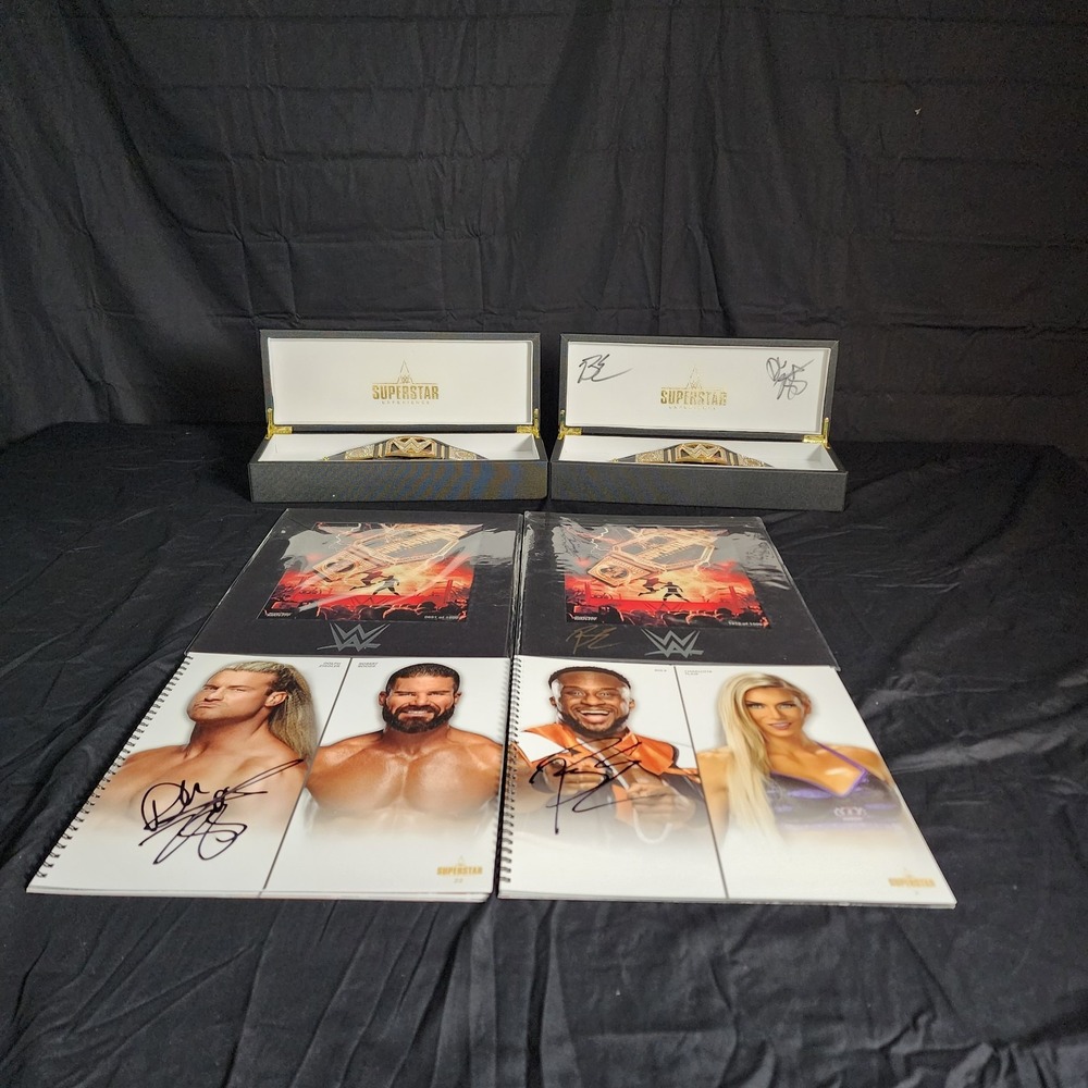 WWE 2021 Super Star Experience, Belts, Signature Books And Posters